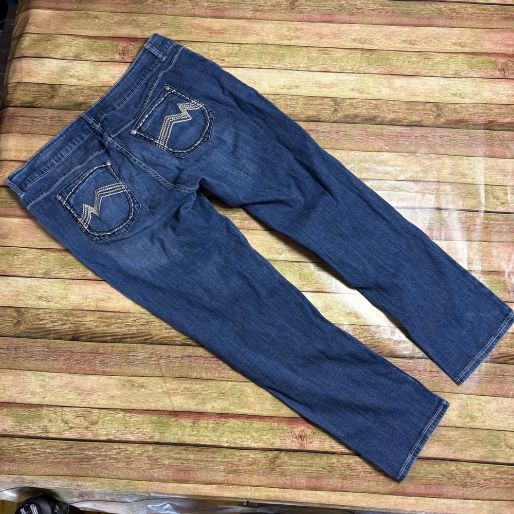 Y2K Riders by Lee Midrise Skinny Jeans Blue Denim Size 13P Embroidered Pockets